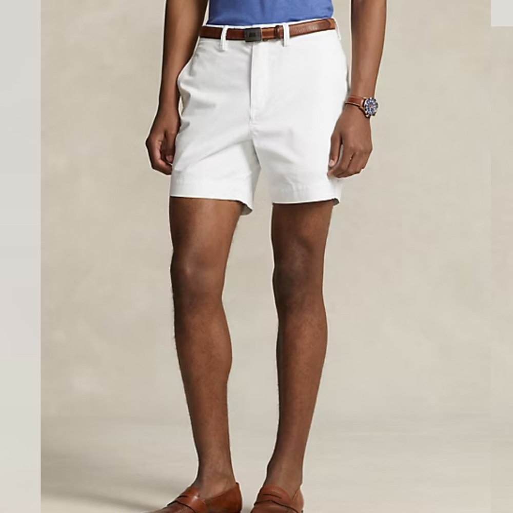 NWOT 6-Inch Stretch Classic Fit Chino
Polo Ralph Lauren White Men's Shorts
